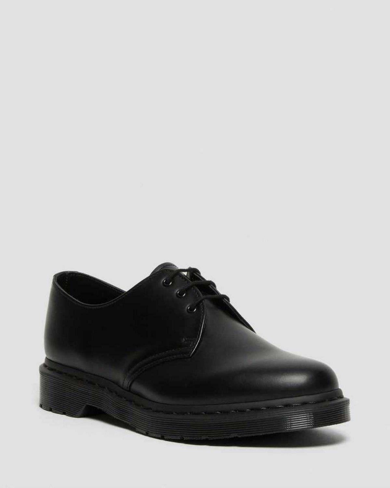 Black DR Martens 1461 Mono Smooth Leather Oxford Shoes | 2375EBGXY