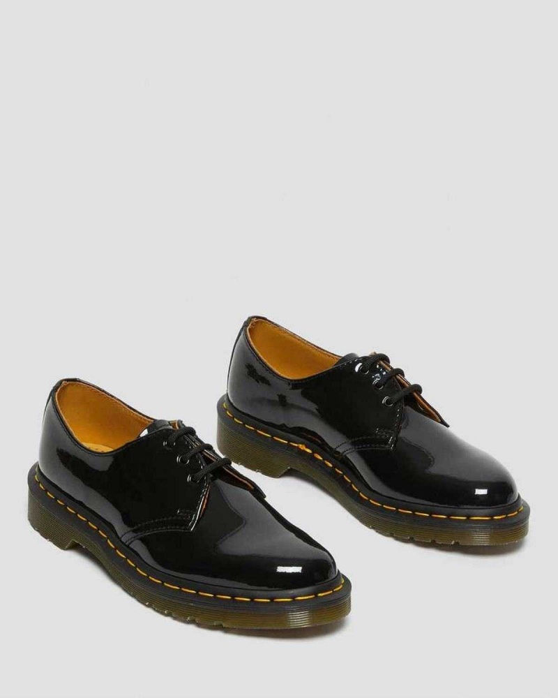 Black DR Martens 1461 Patent Leather Oxford Shoes | 5029RVQXL