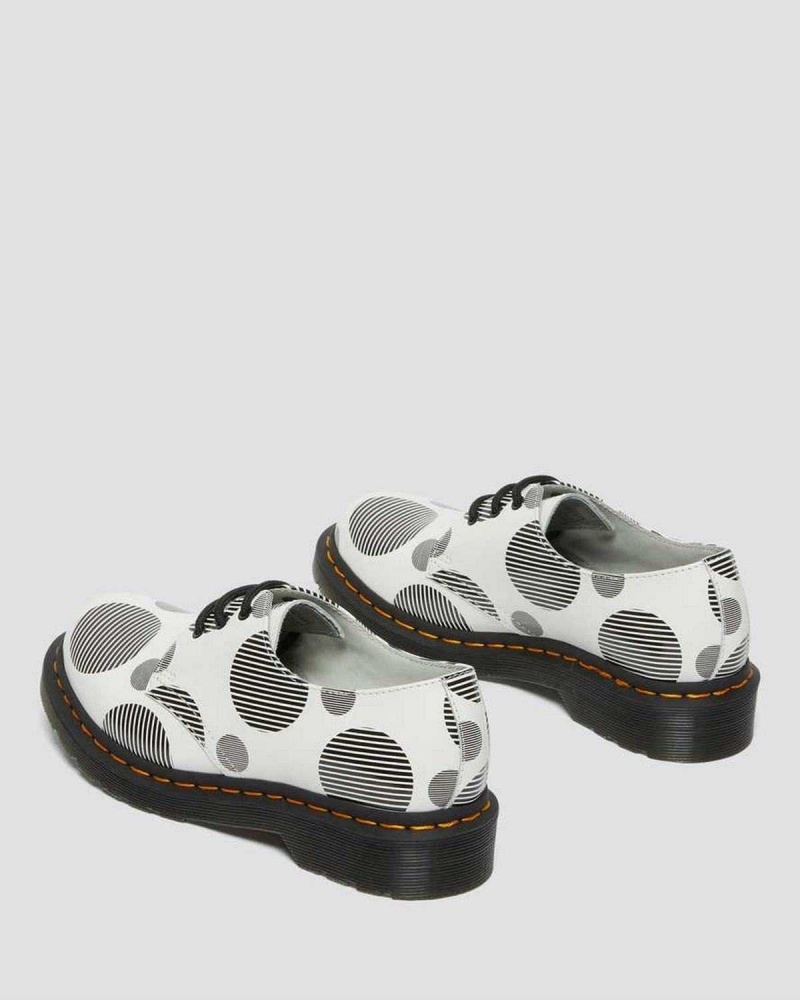 Black DR Martens 1461 Polka Dot Smooth Leather Oxford Shoes | 9702CSPJH