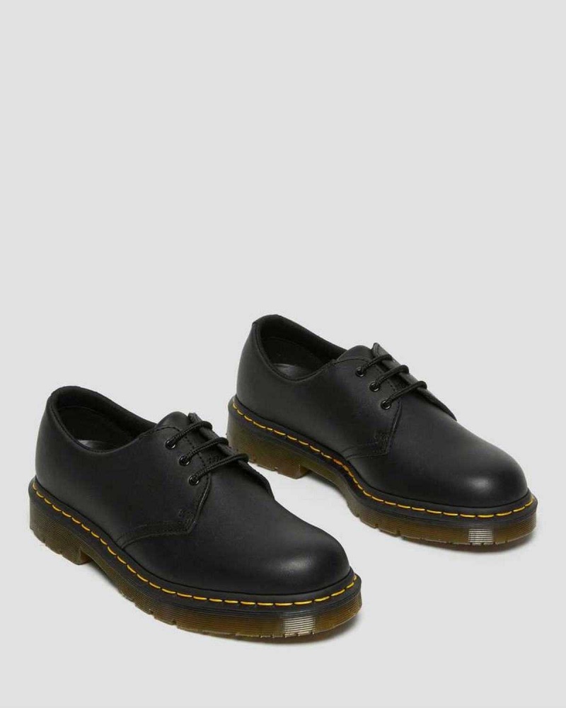 Black DR Martens 1461 Slip Resistant Leather Oxford Shoes | 7683VSMQG