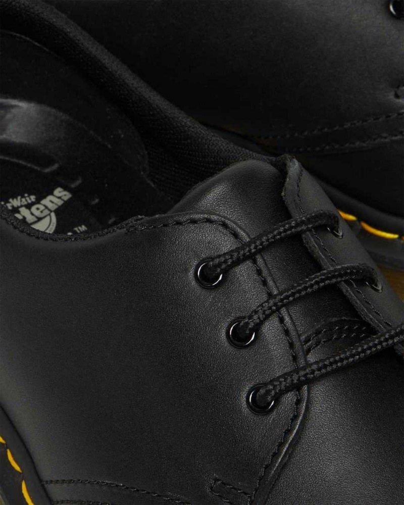 Black DR Martens 1461 Slip Resistant Leather Oxford Shoes | 7683VSMQG