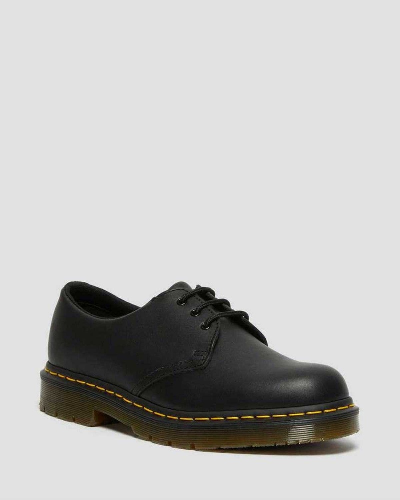 Black DR Martens 1461 Slip Resistant Leather Oxford Shoes | 7683VSMQG