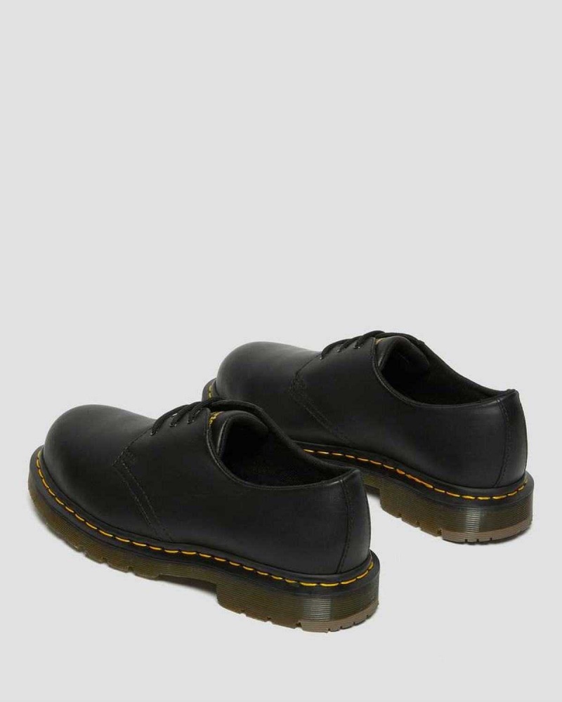 Black DR Martens 1461 Slip Resistant Steel Toe Shoes | 3257XZOSE