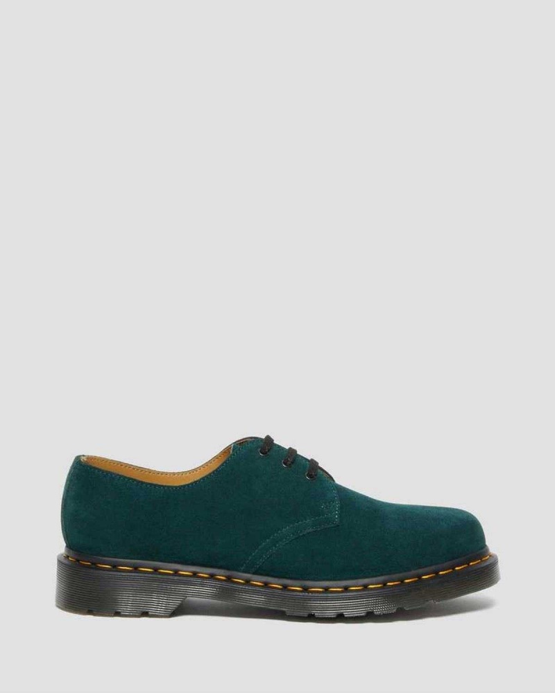 Black DR Martens 1461 Suede Oxford Shoes | 9641HGZYP