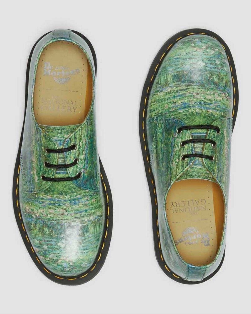 Black DR Martens 1461 The National Gallery Monet Oxford Shoes | 0247LDOEU