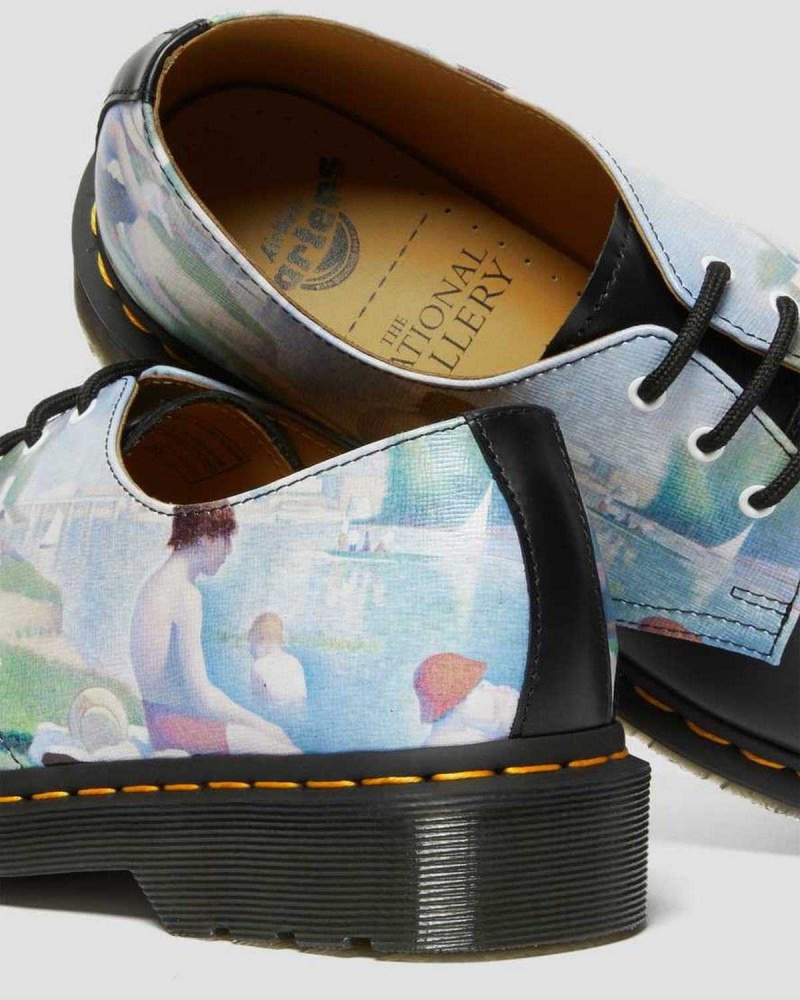 Black DR Martens 1461 The National Gallery Seurat Oxford Shoes | 0184BVSLM