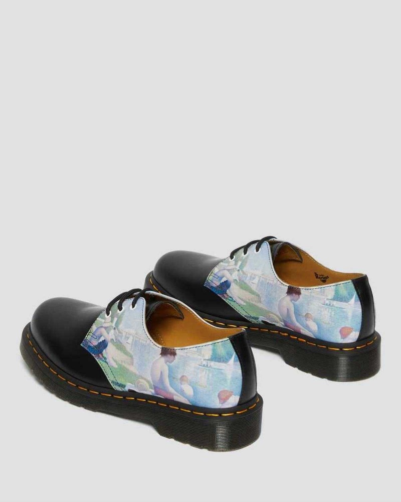 Black DR Martens 1461 The National Gallery Seurat Oxford Shoes | 0184BVSLM