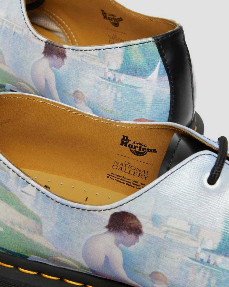 Black DR Martens 1461 The National Gallery Seurat Oxford Shoes | 0184BVSLM