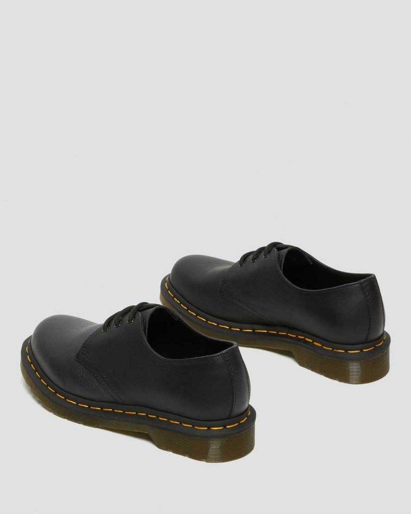 Black DR Martens 1461 Virginia Leather Oxford Shoes | 1782QWGOE