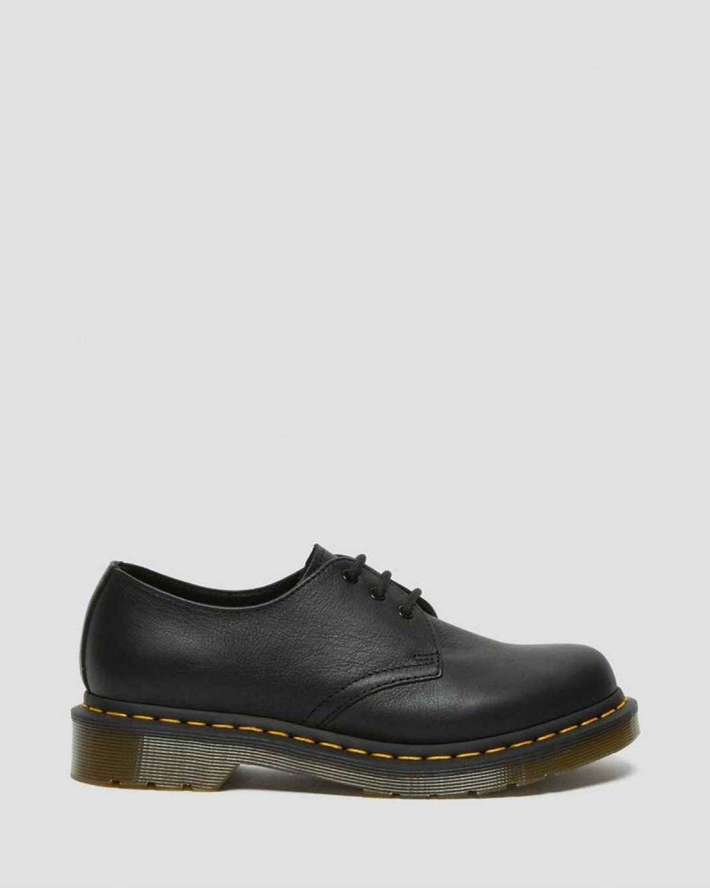 Black DR Martens 1461 Virginia Leather Oxford Shoes | 1782QWGOE