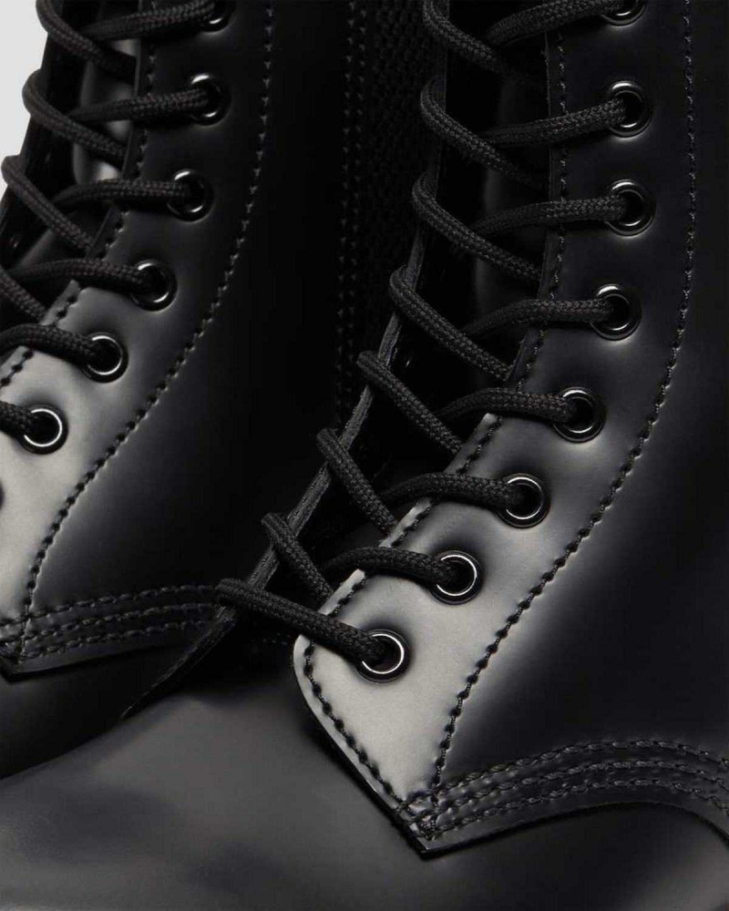 Black DR Martens 1490 Harper Leather Lace Up Boots | 4068TJIVR