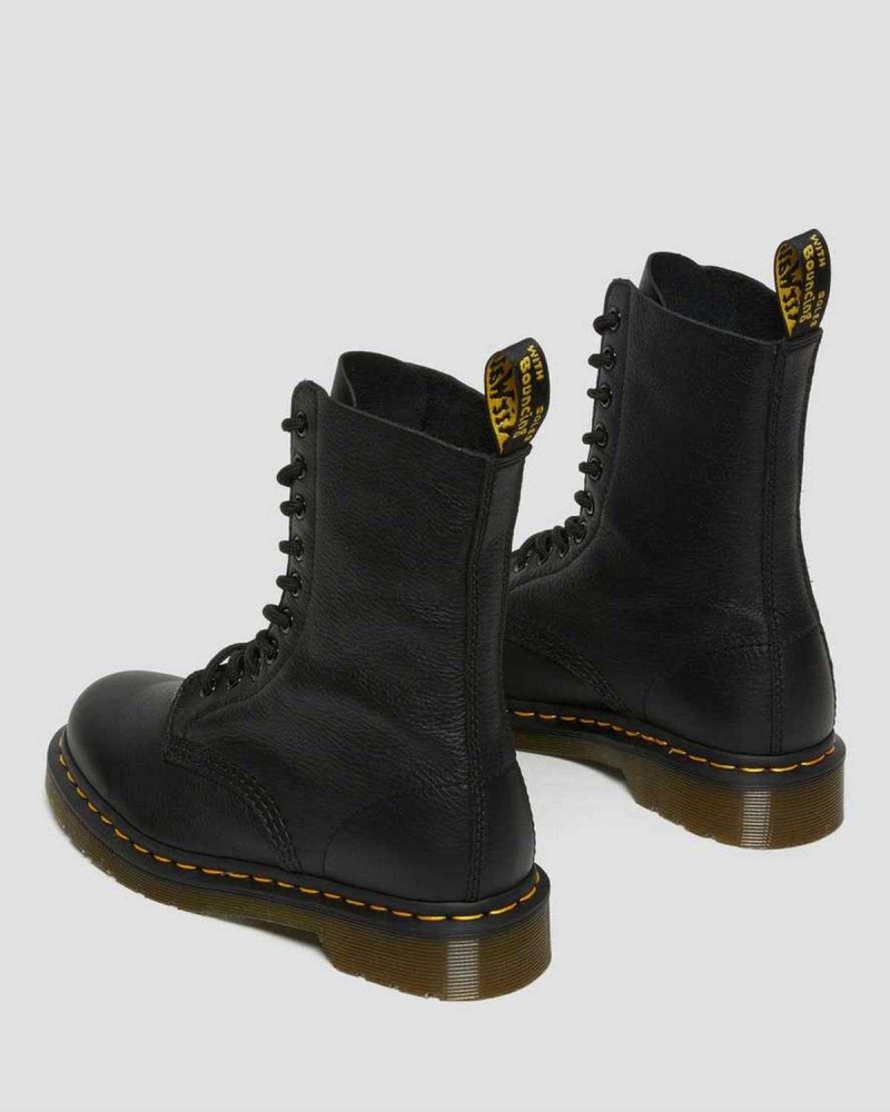 Black DR Martens 1490 Virginia Leather Mid Calf Boots | 2310MFPYX