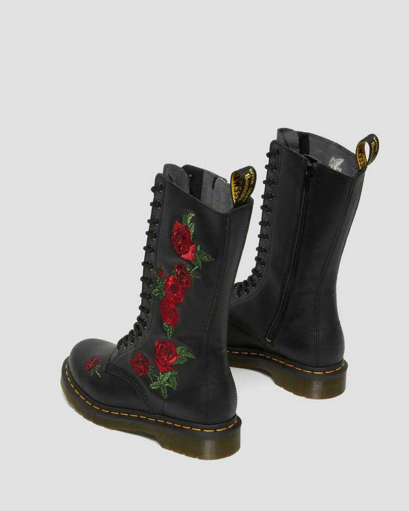 Black DR Martens 1914 Vonda Leather Mid Calf Boots | 2593VIXHS