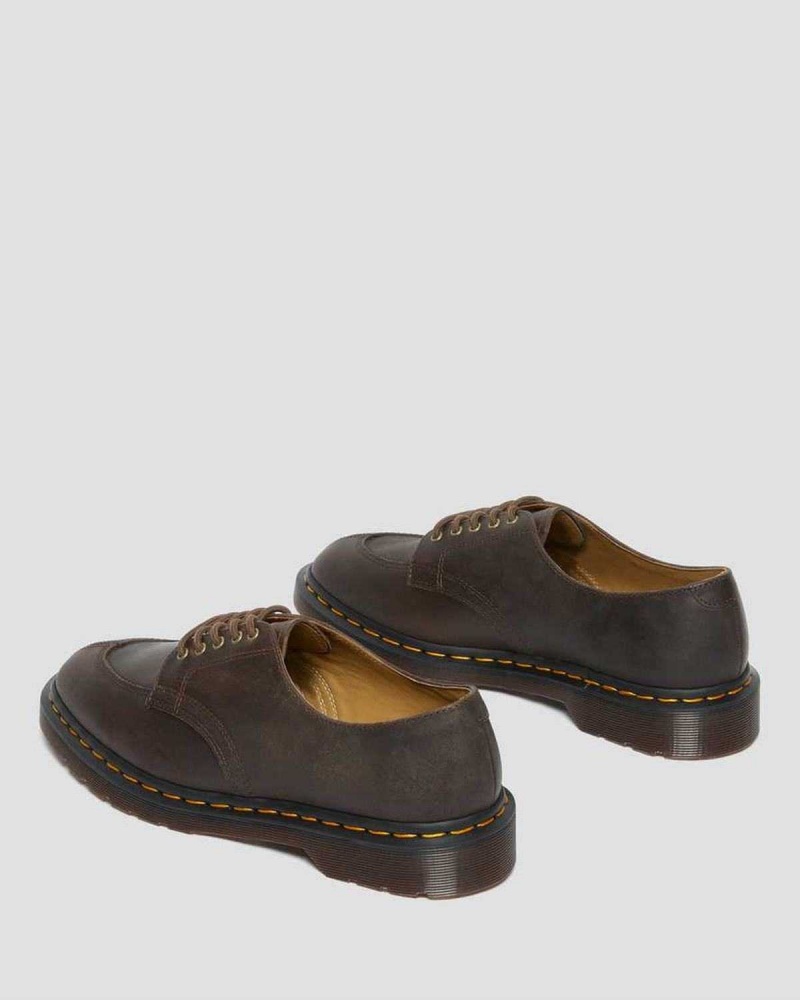 Black DR Martens 2046 Crazy Horse Leather Oxford Shoes | 8915QAVOM