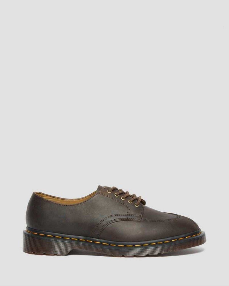 Black DR Martens 2046 Crazy Horse Leather Oxford Shoes | 8915QAVOM