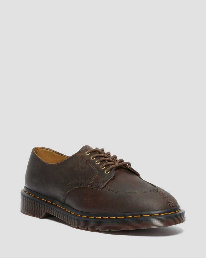 Black DR Martens 2046 Crazy Horse Leather Oxford Shoes | 8915QAVOM