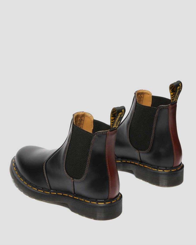 Black DR Martens 2976 Abruzzo Leather Chelsea Boots | 6703WIRHS