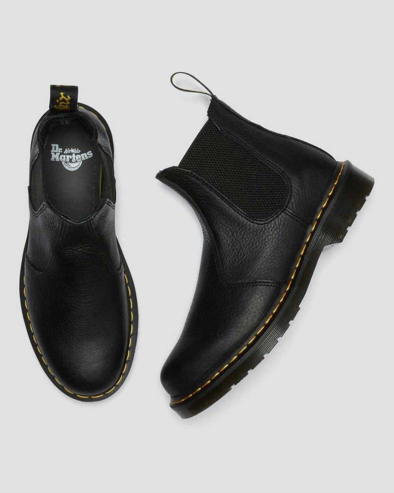 Black DR Martens 2976 Ambassador Leather Chelsea Boots | 6945URIGF