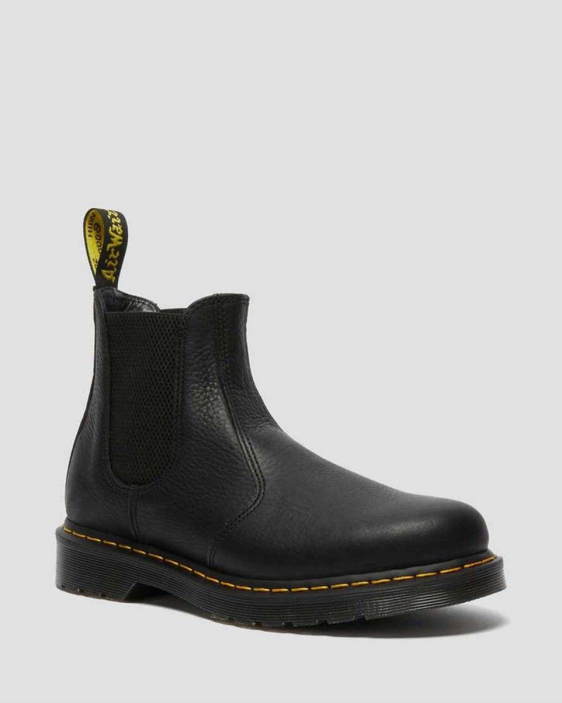 Black DR Martens 2976 Ambassador Leather Chelsea Boots | 6945URIGF