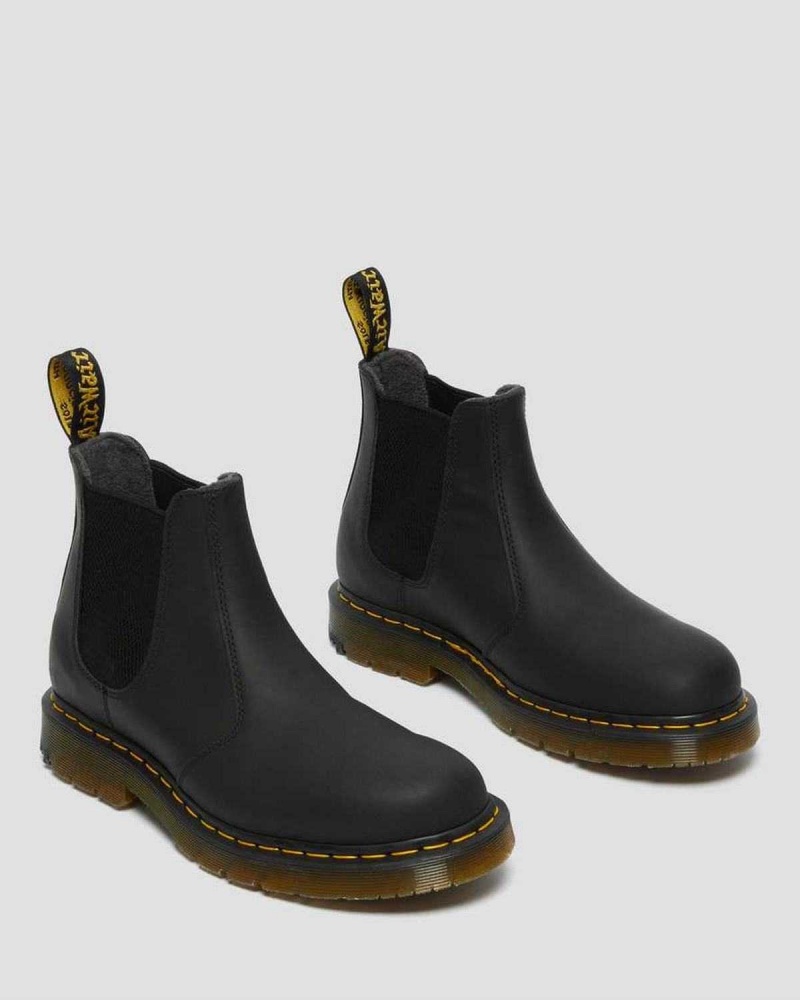 Black DR Martens 2976 DM's Wintergrip Chelsea Boots | 3490VBJYO