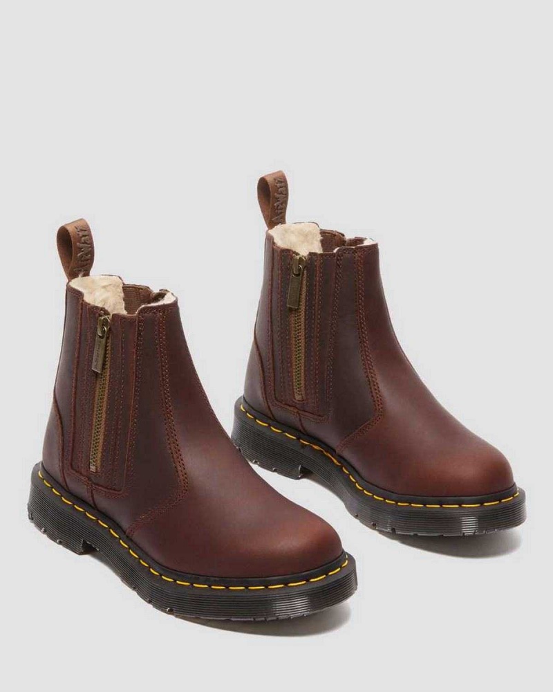 Black DR Martens 2976 DM's Wintergrip Zip Chelsea Boots | 7103CGXOP