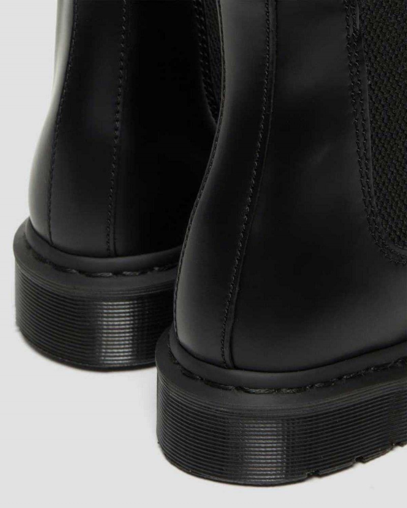 Black DR Martens 2976 Mono Smooth Leather Chelsea Boots | 7329IPHBV