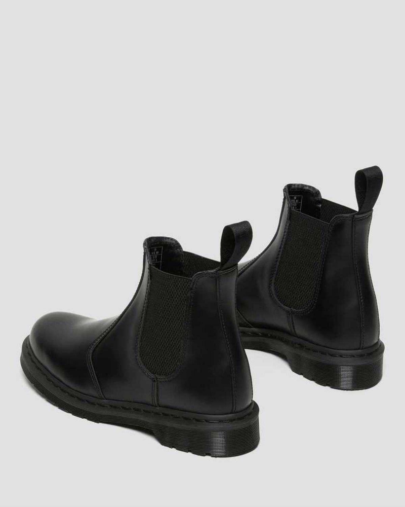 Black DR Martens 2976 Mono Smooth Leather Chelsea Boots | 7329IPHBV