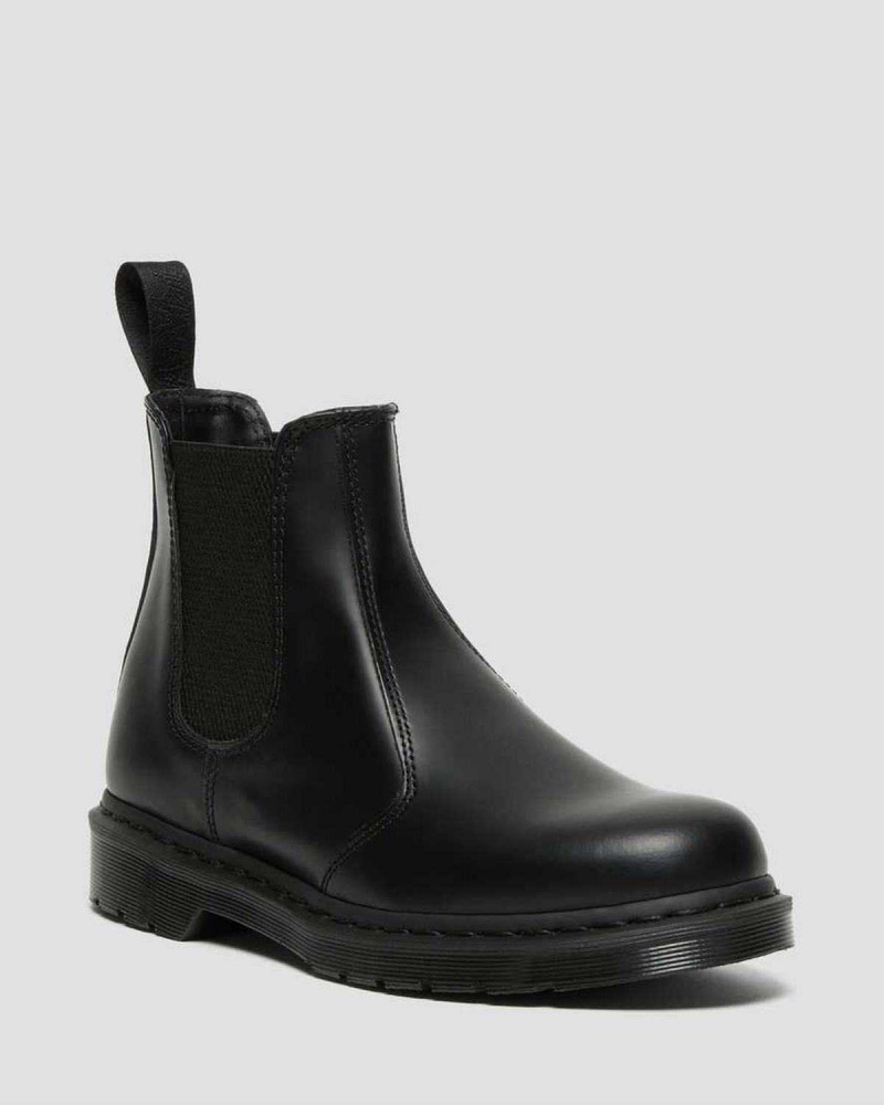 Black DR Martens 2976 Mono Smooth Leather Chelsea Boots | 7329IPHBV