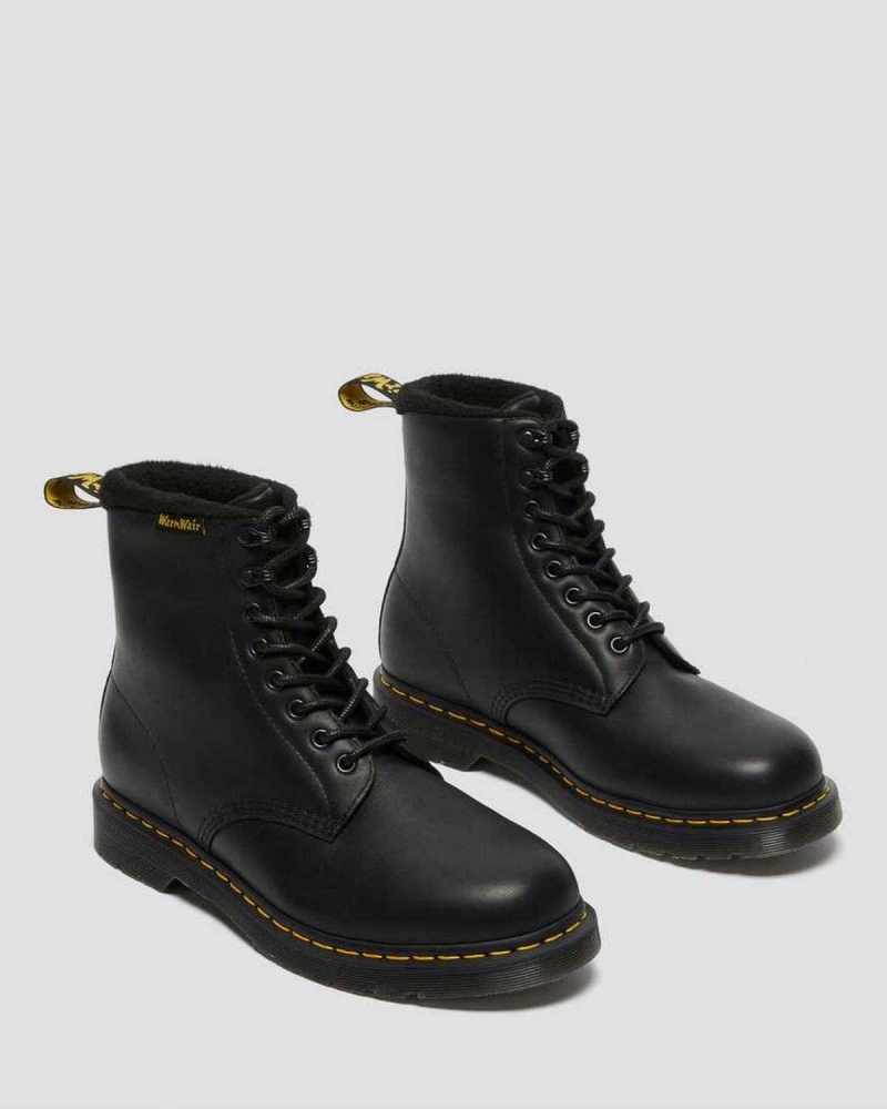 Black DR Martens 2976 Pascal Warmwair Leather Lace Up Boots | 3862XLCSB