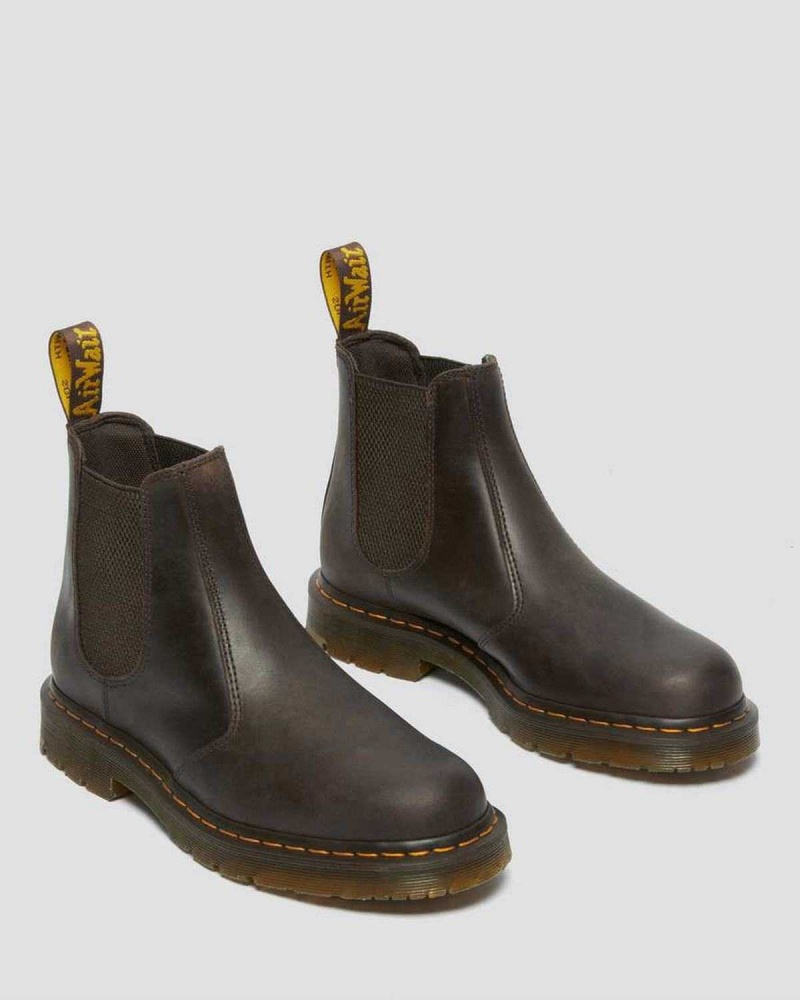 Black DR Martens 2976 Slip Resistant Leather Chelsea Boots | 7480VPTFG