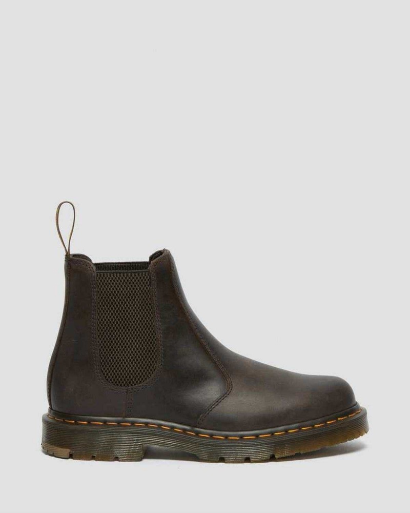 Black DR Martens 2976 Slip Resistant Leather Chelsea Boots | 7480VPTFG