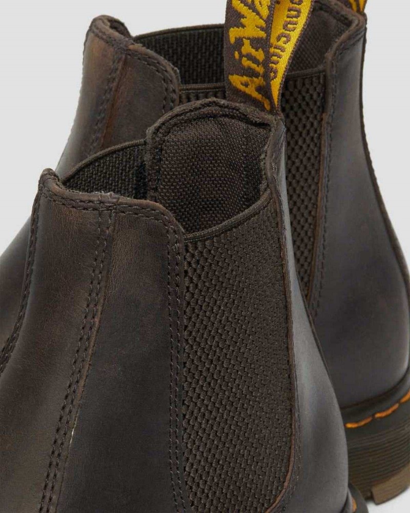 Black DR Martens 2976 Slip Resistant Leather Chelsea Boots | 7480VPTFG