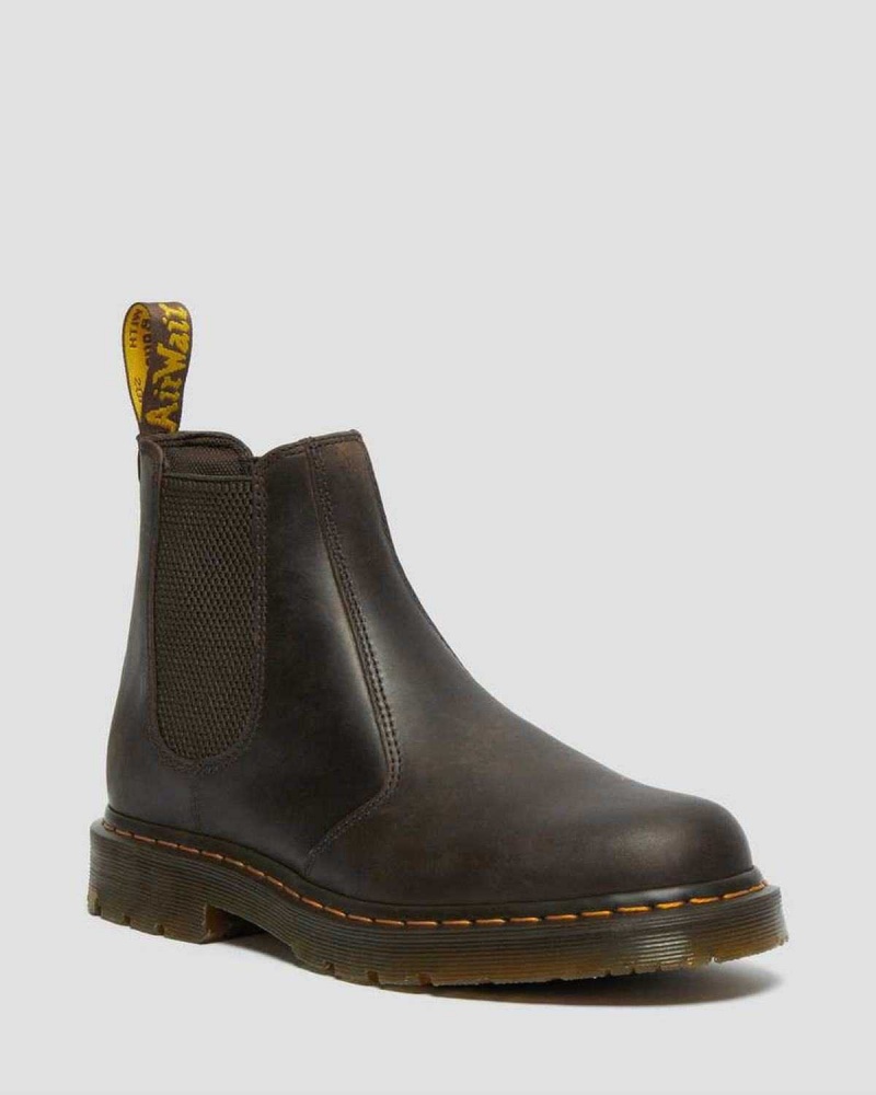 Black DR Martens 2976 Slip Resistant Leather Chelsea Boots | 7462XCHKB