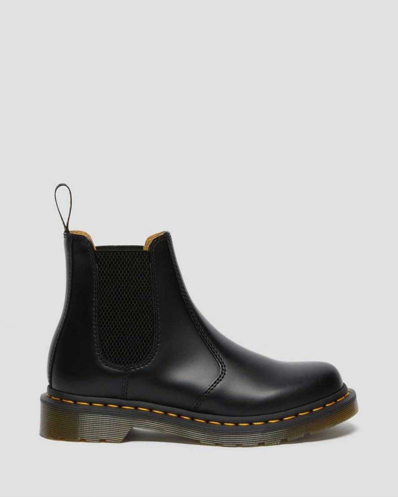 Black DR Martens 2976 Smooth Leather Chelsea Boots | 3820HDXUM