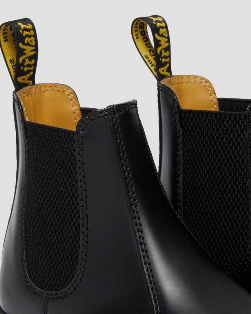 Black DR Martens 2976 Smooth Leather Chelsea Boots | 3820HDXUM