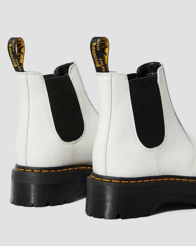 Black DR Martens 2976 Smooth Leather Platform Chelsea Boots | 0635SADCK