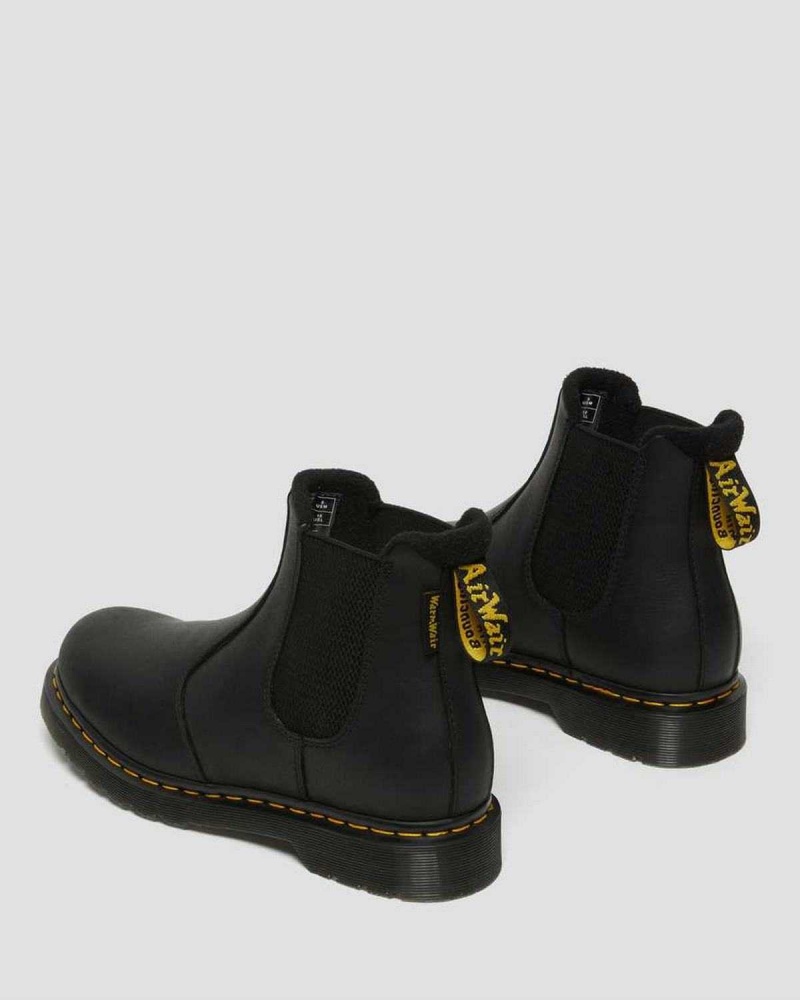 Black DR Martens 2976 Warmwair Leather Chelsea Boots | 8425PEWMF