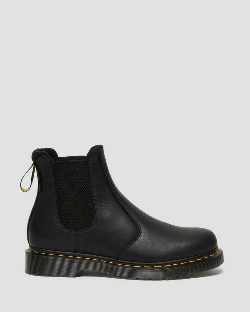 Black DR Martens 2976 Warmwair Leather Chelsea Boots | 8425PEWMF