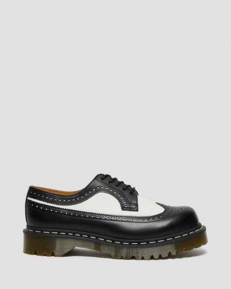 Black DR Martens 3989 Bex Smooth Leather Brogue Shoes | 6903PGZRK