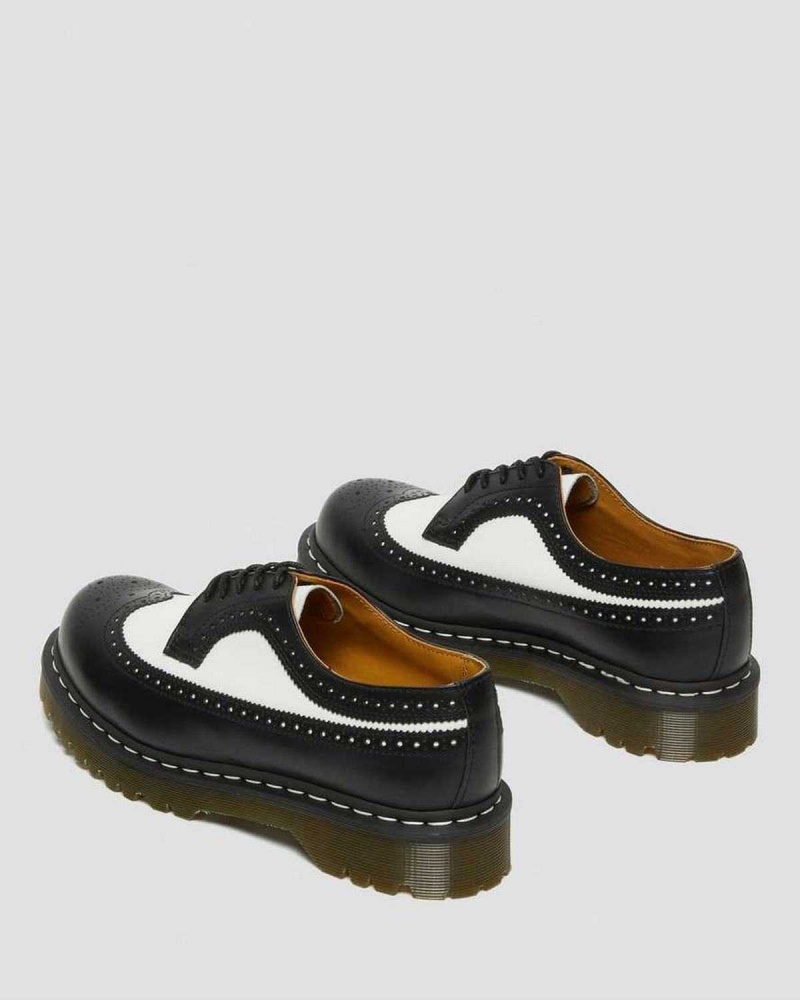 Black DR Martens 3989 Bex Smooth Leather Brogue Shoes | 5603UDBXK