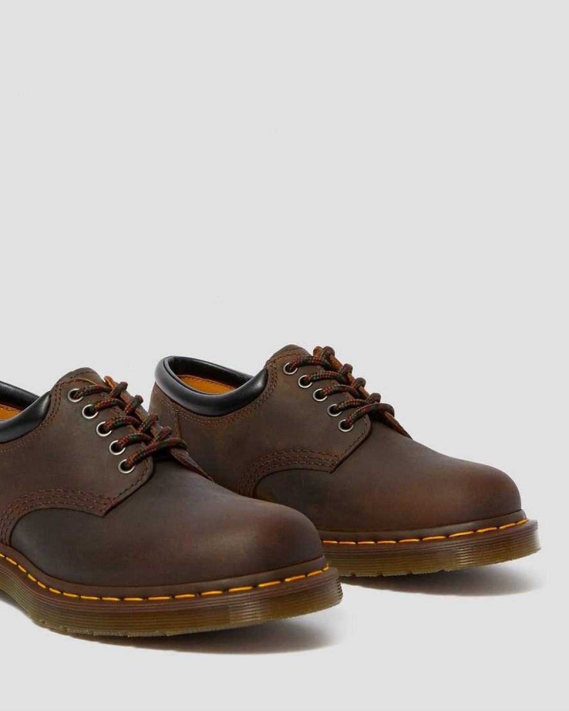 Black DR Martens 8053 Crazy Horse Leather Casual Shoes | 7451PQXZK