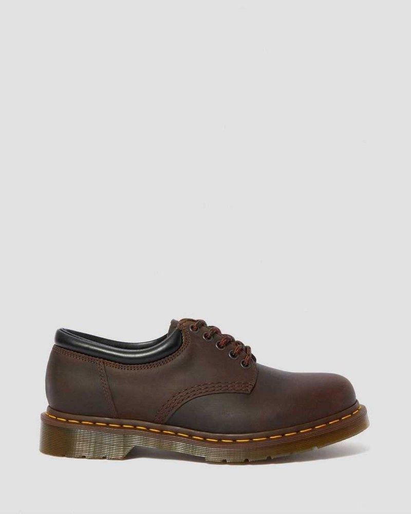 Black DR Martens 8053 Crazy Horse Leather Casual Shoes | 7451PQXZK