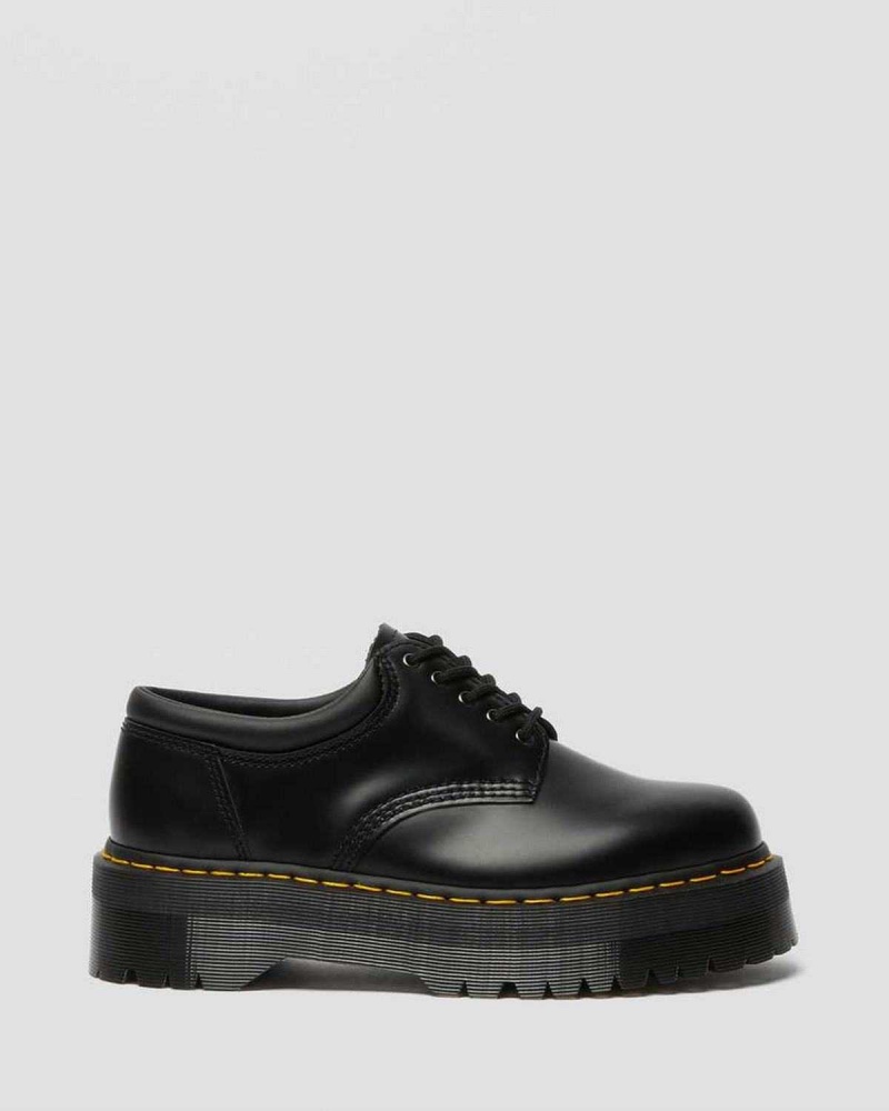 Black DR Martens 8053 Leather Platform Casual Shoes | 2601EMTDG