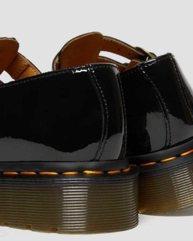 Black DR Martens 8065 Patent Leather Mary Jane Shoes | 5938IKYXE