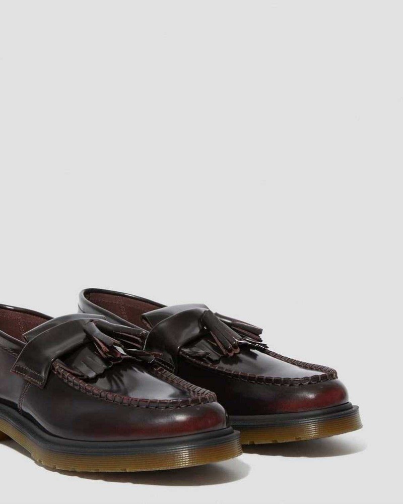 Black DR Martens Adrian Arcadia Leather Tassle Loafers | 1052KPTQY