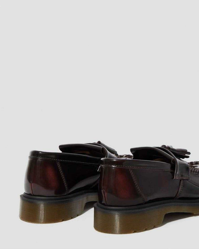 Black DR Martens Adrian Arcadia Leather Tassle Loafers | 1052KPTQY