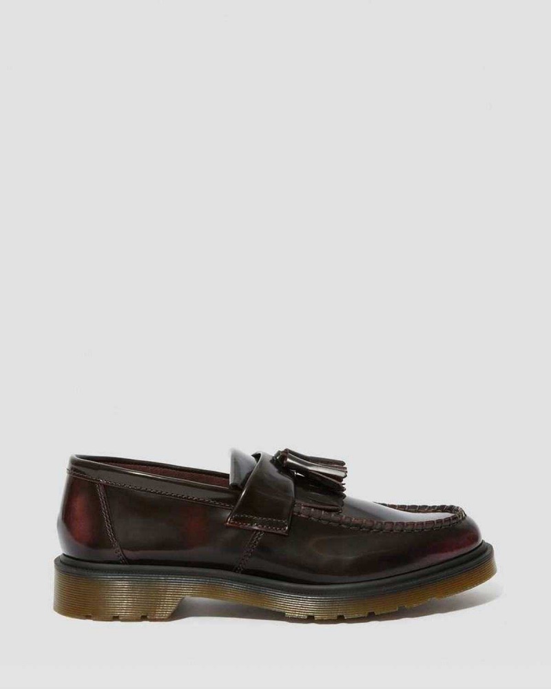 Black DR Martens Adrian Arcadia Leather Tassle Loafers | 1052KPTQY