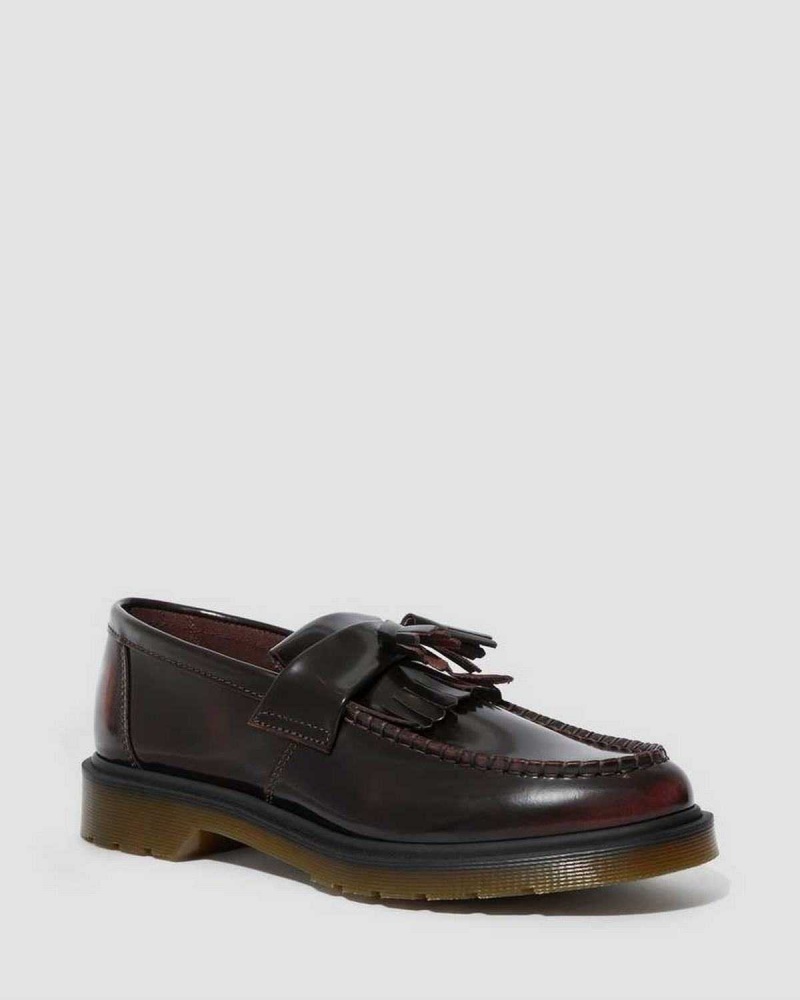 Black DR Martens Adrian Arcadia Leather Tassle Loafers | 1052KPTQY