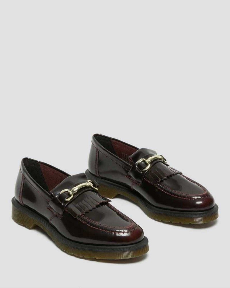 Black DR Martens Adrian Snaffle Smooth Leather Kiltie Loafers | 8720AWJDT