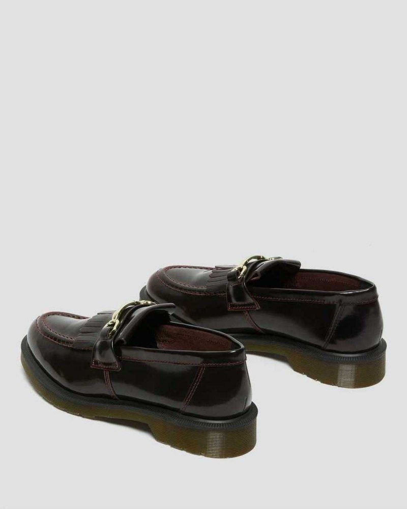 Black DR Martens Adrian Snaffle Smooth Leather Kiltie Loafers | 8720AWJDT